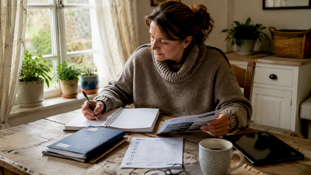 Woman planning caregiver support at home