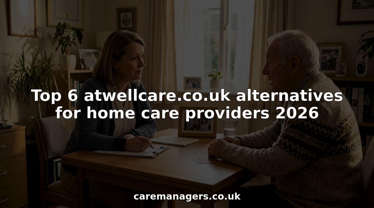Care coordinator consulting with elderly client at table